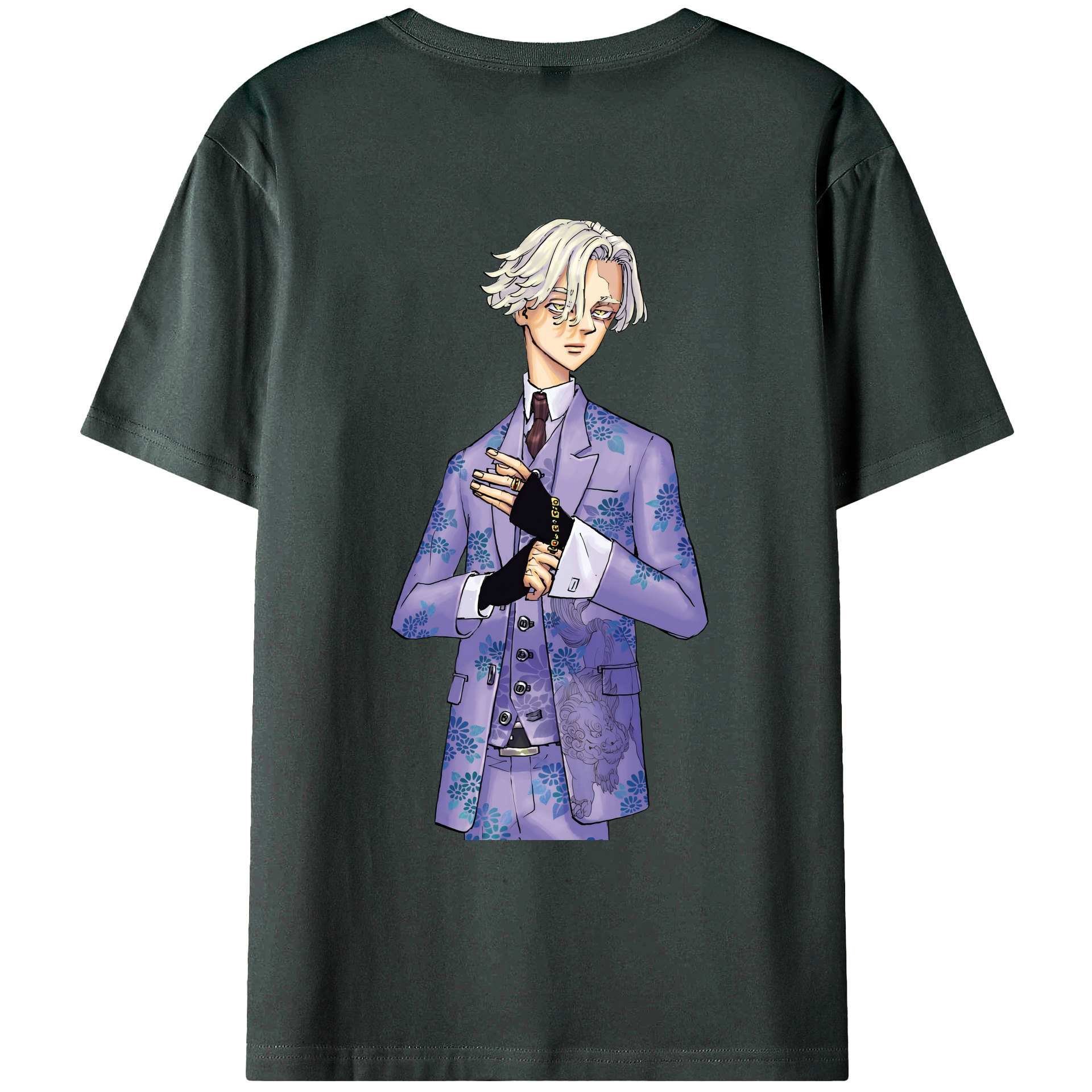 （画像用） 東京リベンジャーズ Tokyo Revengers 綿100％ メンズ半袖Tシャツ（バックプリント） 通気性